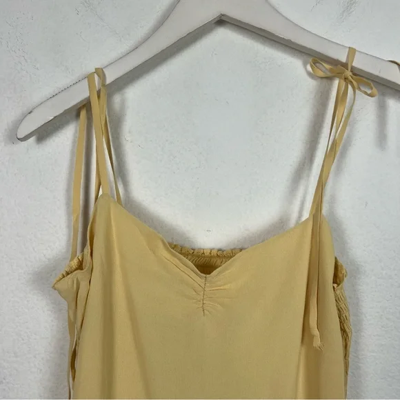 Reformation Sylvie yellow tie strap maxi dress Size Medium - Picture 5 of 7